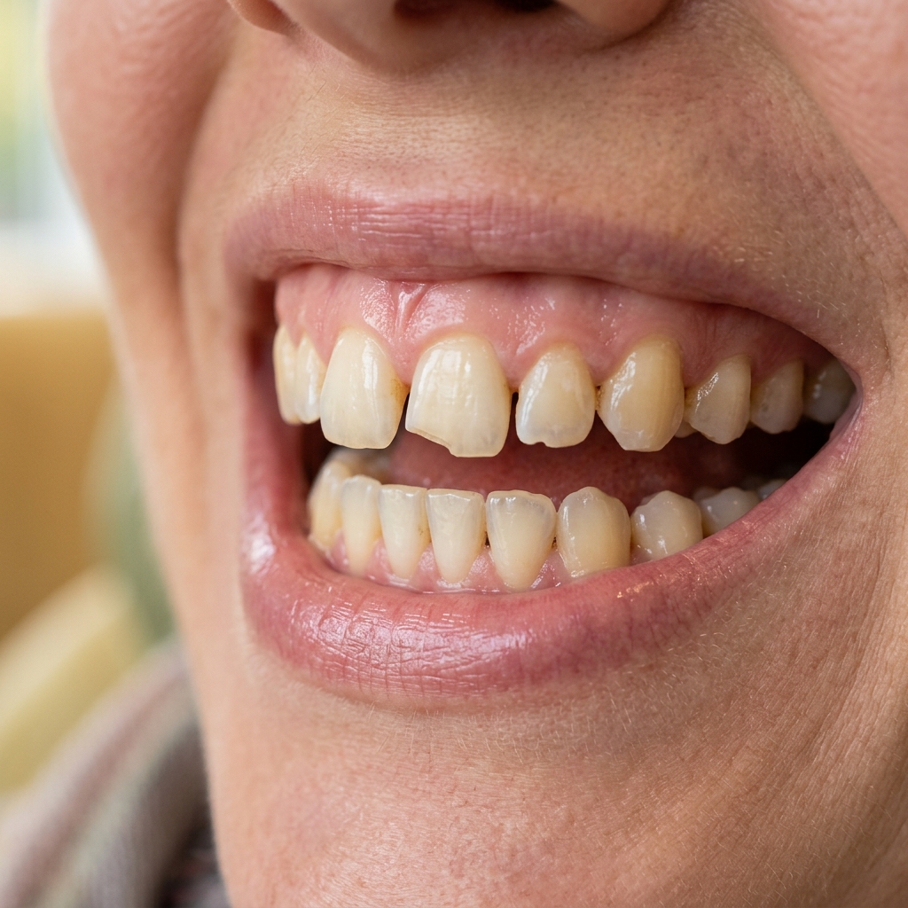 Before composite veneers